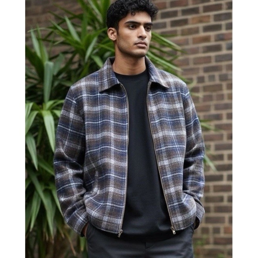 Wesc Stockholm Sweden Jacket, , Unisex - Men's M, Women's L, Plaid Wool Blend